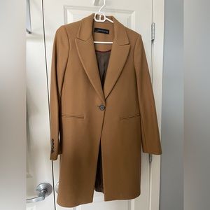 Zara women camel coat